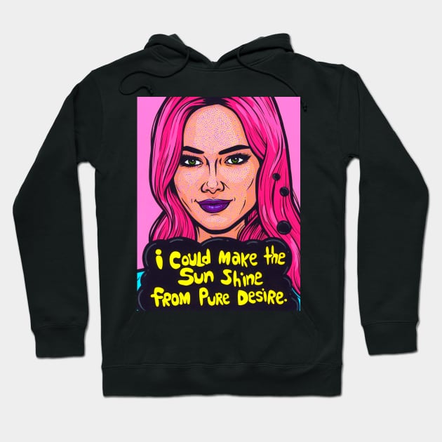 Pink Desire Comic Girl Hoodie by turddemon